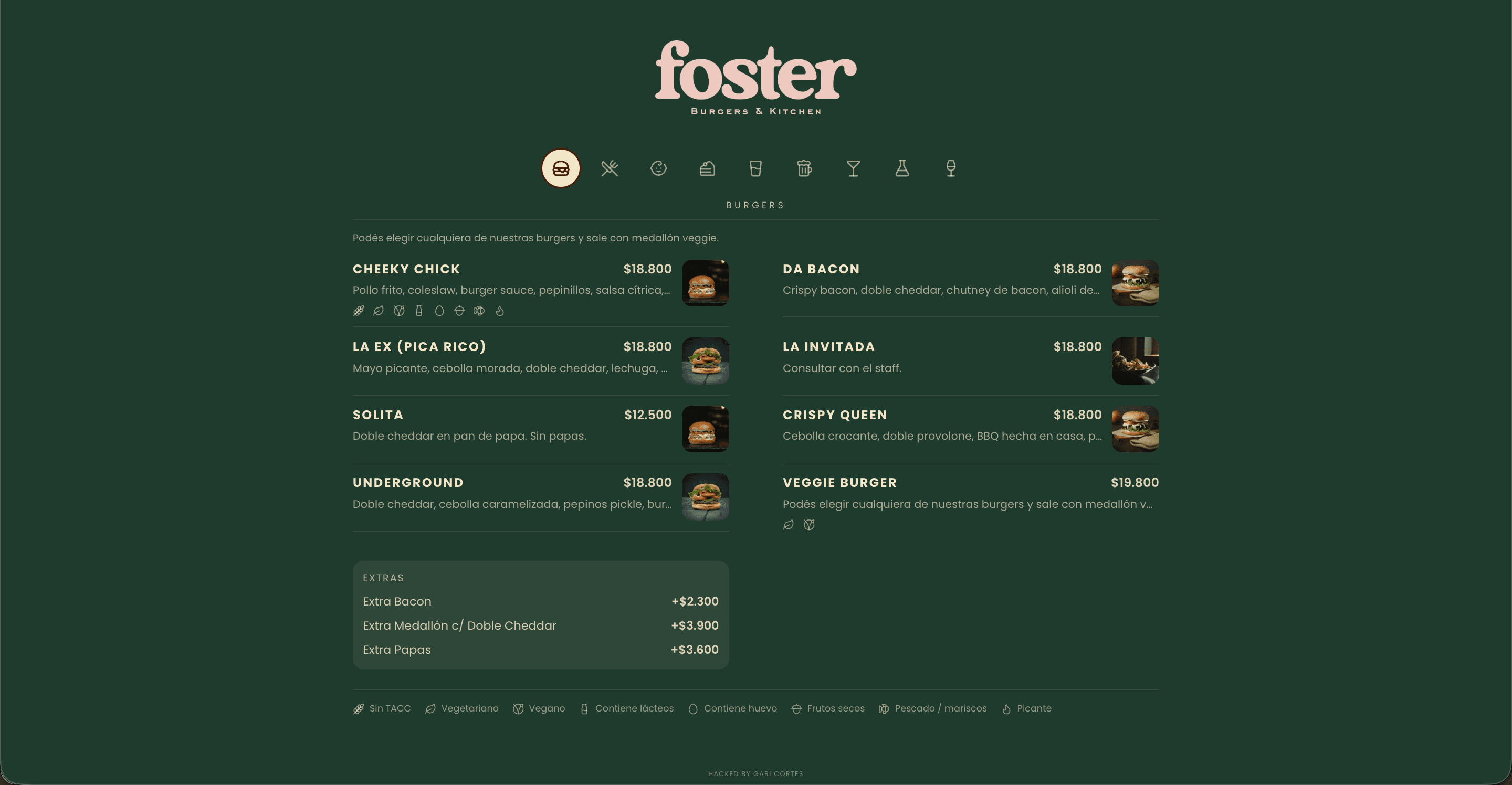 Foster Menu - Image 1